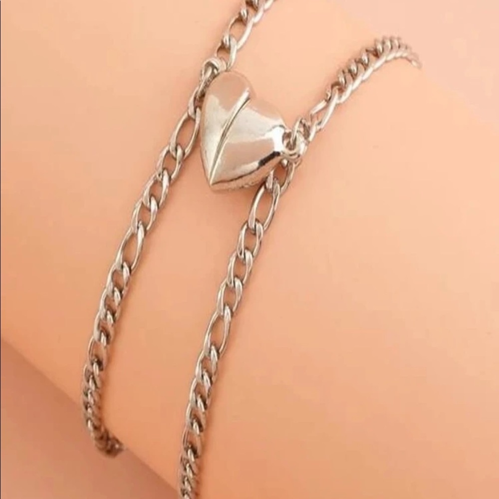 2pc magnetic best friend or love bracelet set